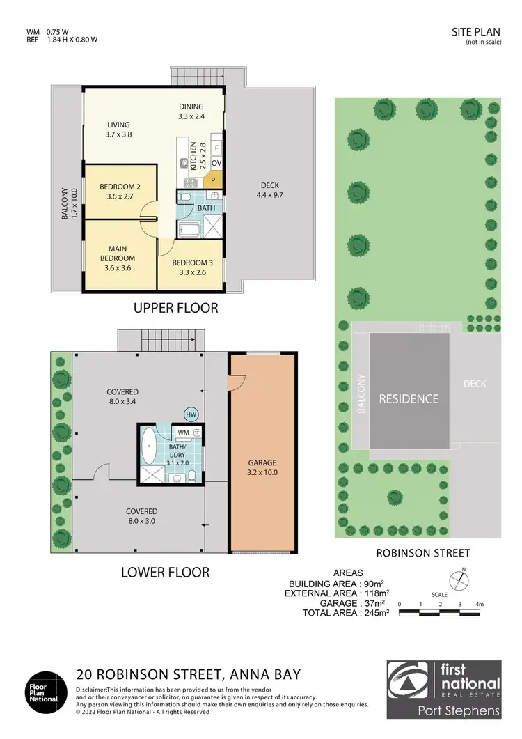 Floorplan of Homely house listing, 20 Robinson Street, Anna Bay NSW 2316