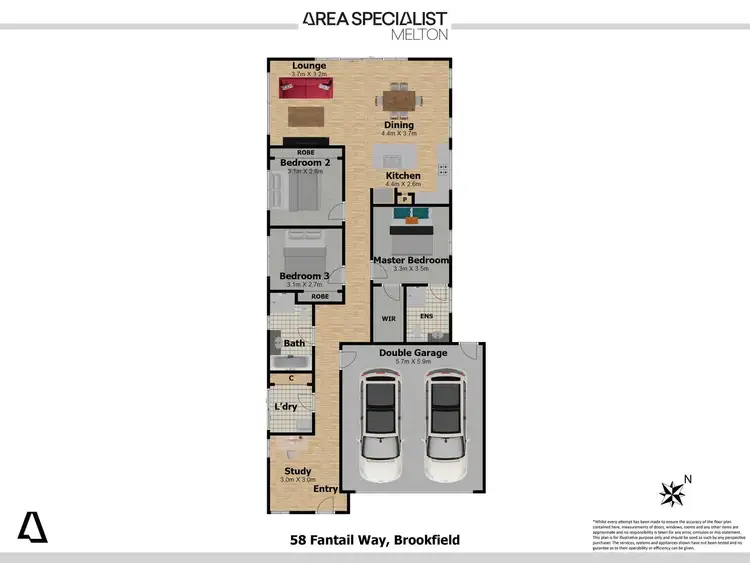 Floorplan of Homely house listing, 58 Fantail Way, Brookfield VIC 3338
