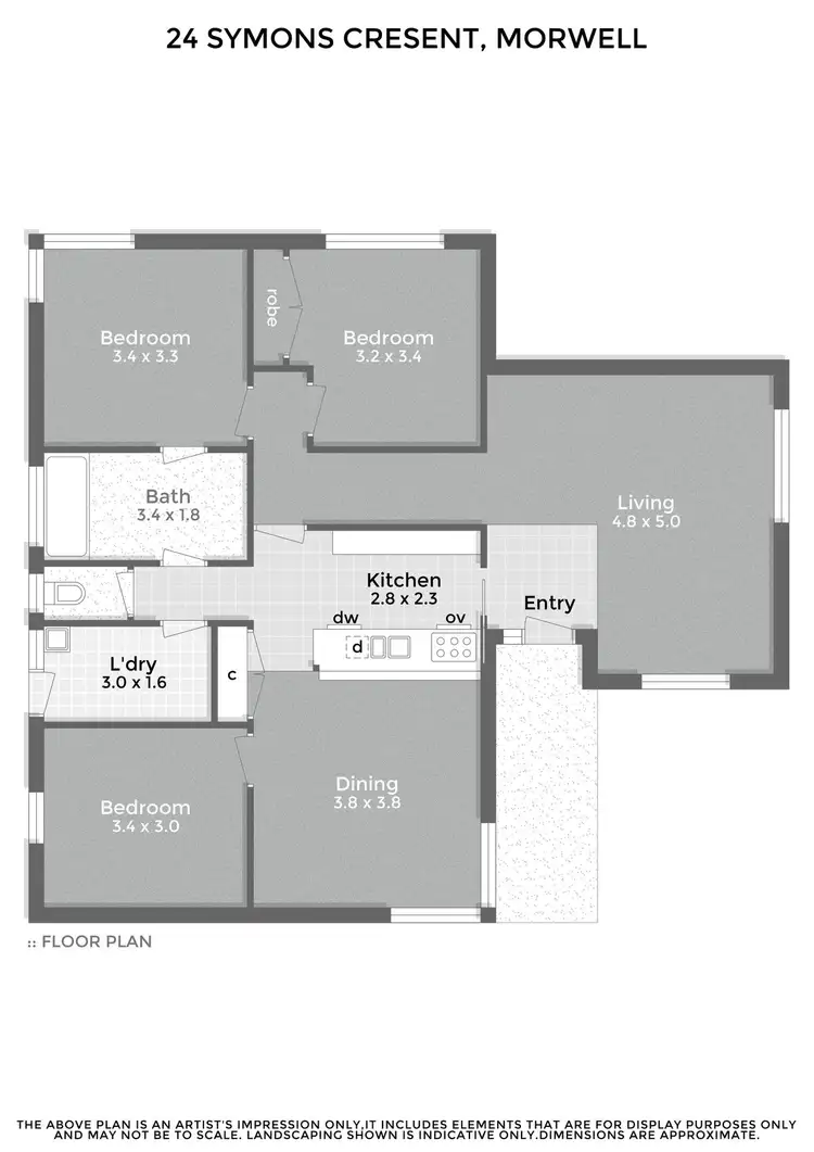 Floorplan of Homely house listing, 24 Symons Crescent, Morwell VIC 3840