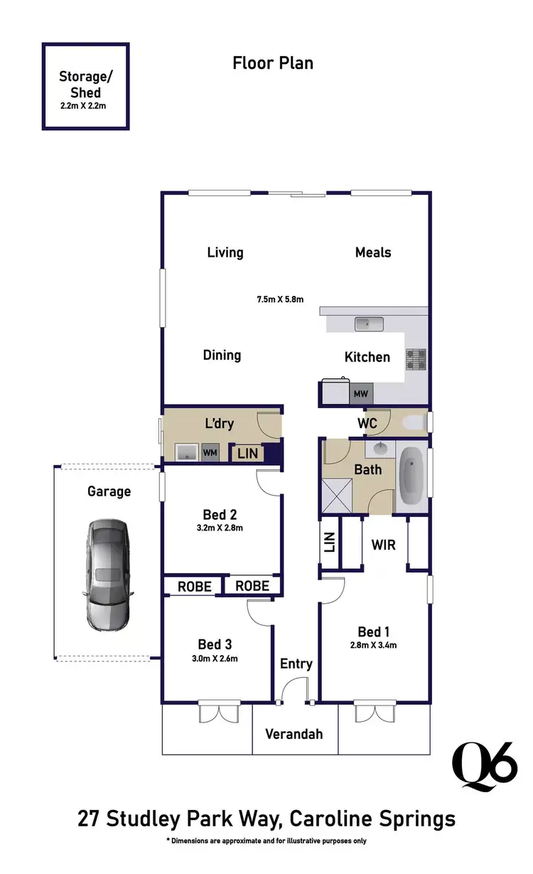 Floorplan of Homely house listing, 27 Studley Park Way, Caroline Springs VIC 3023