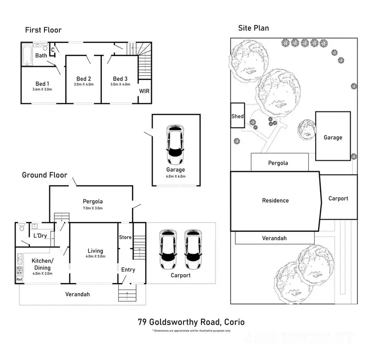Floorplan of Homely house listing, 79 Goldsworthy Road, Corio VIC 3214