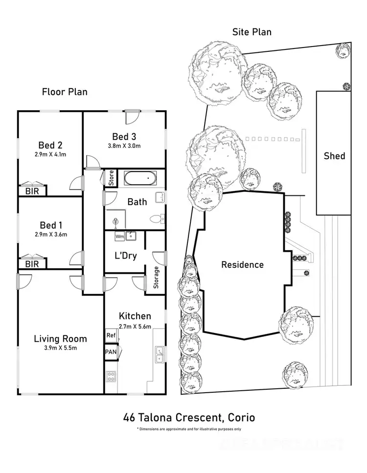 Floorplan of Homely house listing, 46 Talona Crescent, Corio VIC 3214
