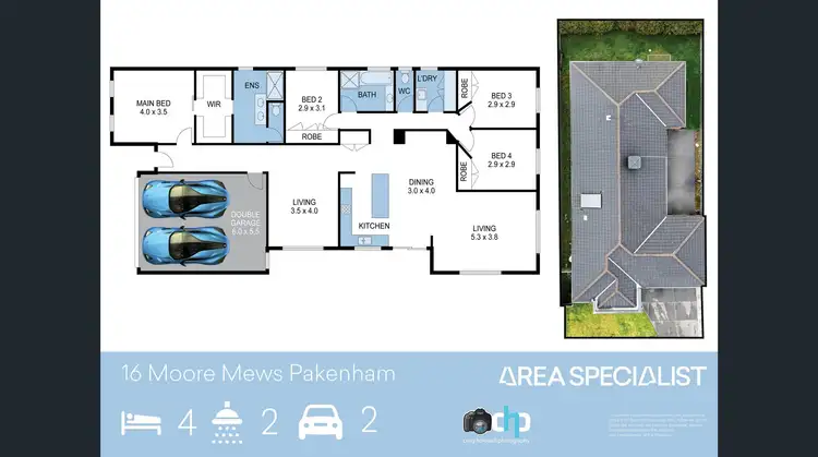 Floorplan of Homely house listing, 16 Moore Mews, Pakenham VIC 3810