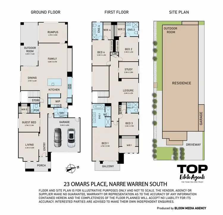 Floorplan of Homely house listing, 23 Omars Place, Narre Warren South VIC 3805
