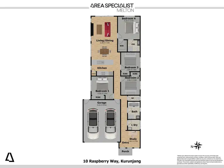 Floorplan of Homely house listing, 10 Raspberry Way, Kurunjang VIC 3337
