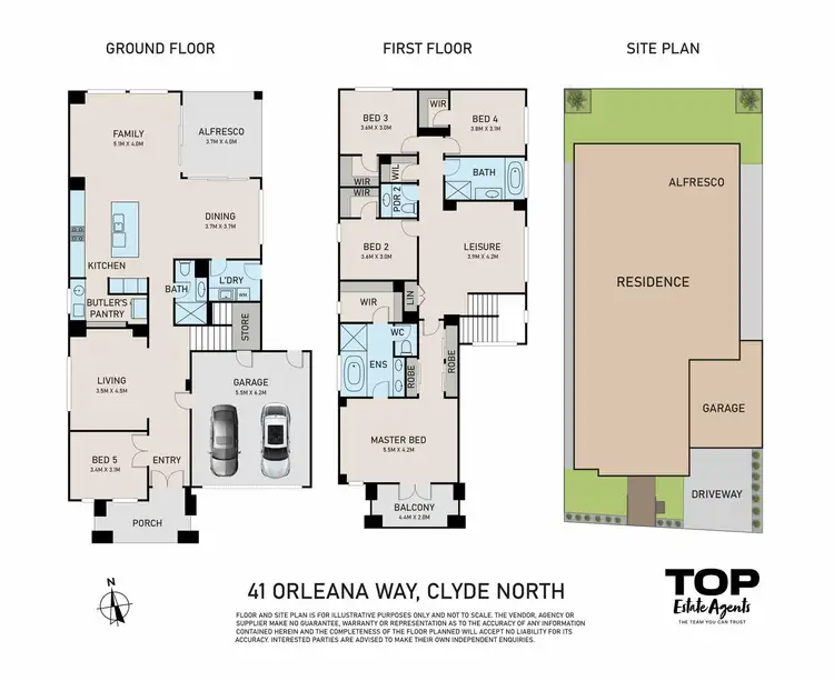 Floorplan of Homely house listing, 41 Orleana Way, Clyde North VIC 3978
