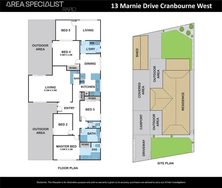 Floorplan of Homely house listing, 13 Marnie Drive, Cranbourne West VIC 3977