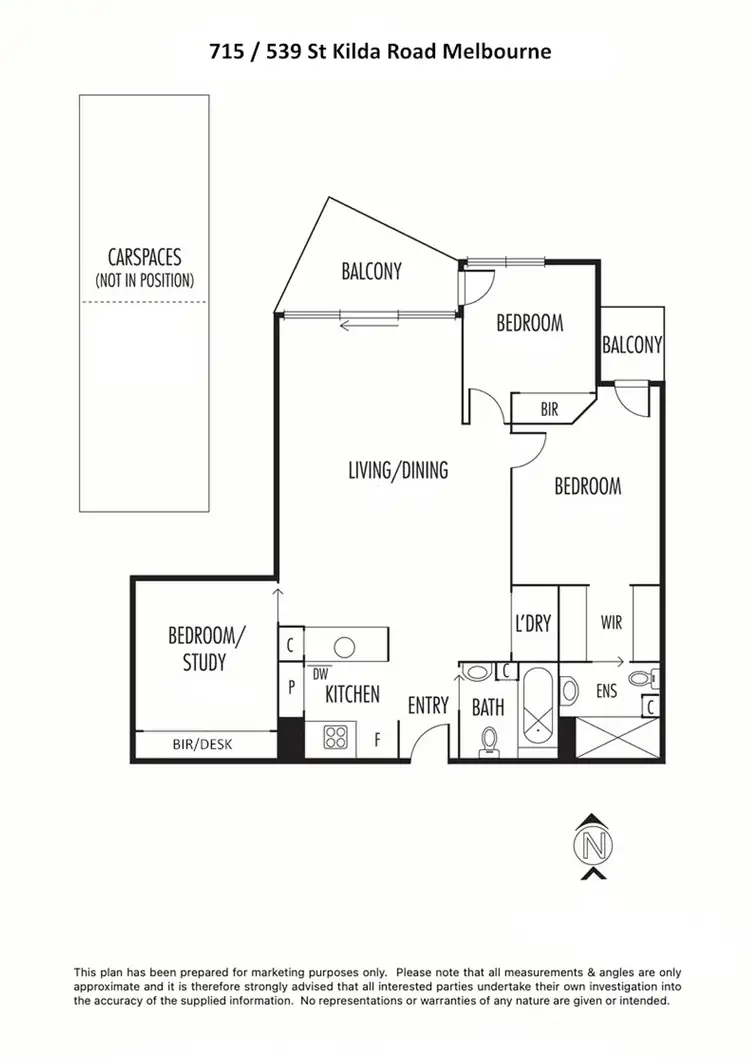 Floorplan of Homely apartment listing, 715/539 St Kilda Road, Melbourne VIC 3004