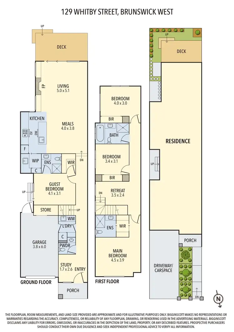 Floorplan of Homely townhouse listing, 129 WHITBY STREET, Brunswick West VIC 3055