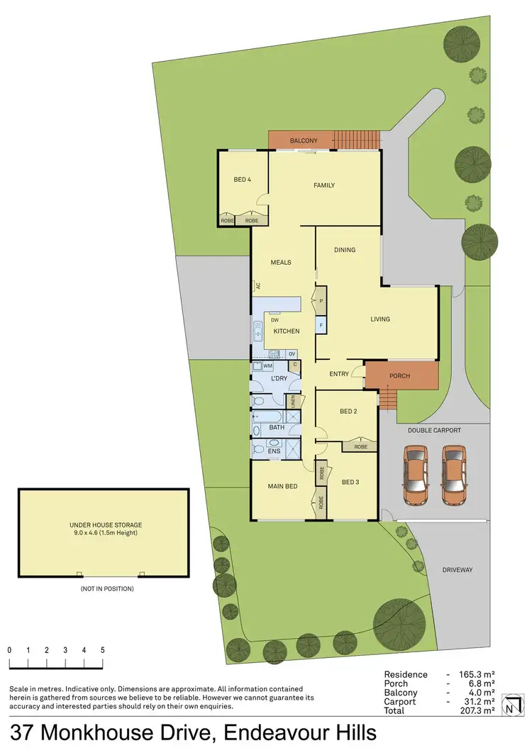 Floorplan of Homely house listing, 37 Monkhouse Drive, Endeavour Hills VIC 3802