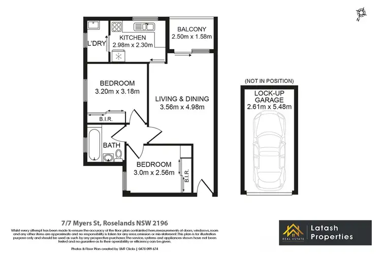 Floorplan of Homely unit listing, 7/7 Myers Street, Roselands NSW 2196