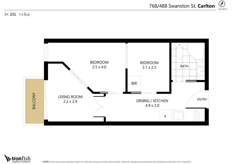 Floorplan of Homely apartment listing, 768/488 Swanston Street, Carlton VIC 3053