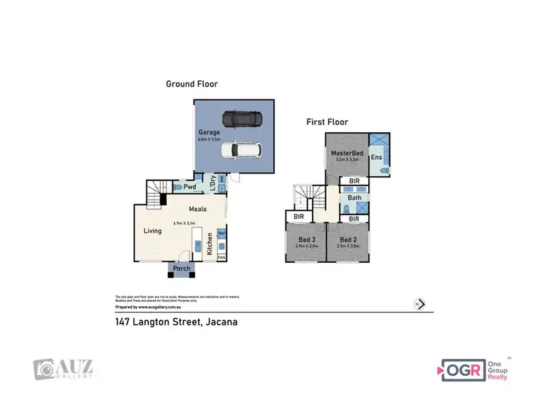 Floorplan of Homely townhouse listing, 1/147 Langton Street, Jacana VIC 3047
