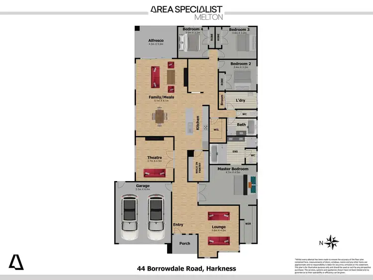 Floorplan of Homely house listing, 44 Borrowdale Road, Harkness VIC 3337