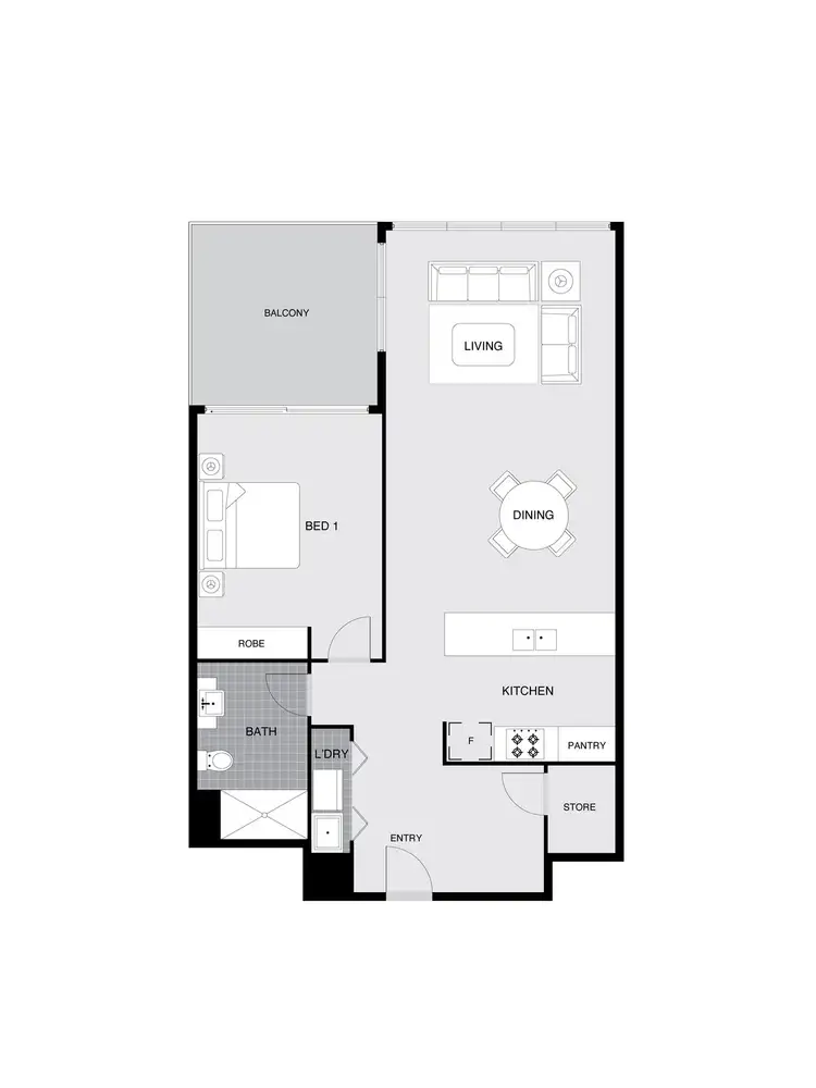 Floorplan of Homely apartment listing, 206/104 Easty Street, Phillip ACT 2606