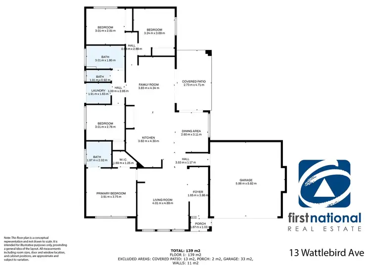 Floorplan of Homely house listing, 13 Wattlebird Avenue, Kelso QLD 4815