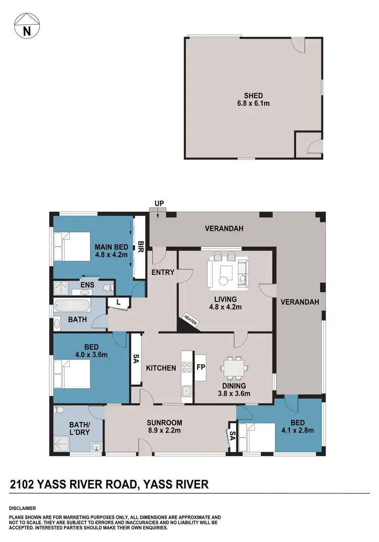 Floorplan of Homely rural property listing, 2102 Yass River Road, Yass River NSW 2582