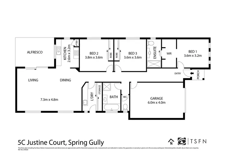 Floorplan of Homely house listing, 5C Justine Court, Spring Gully VIC 3550