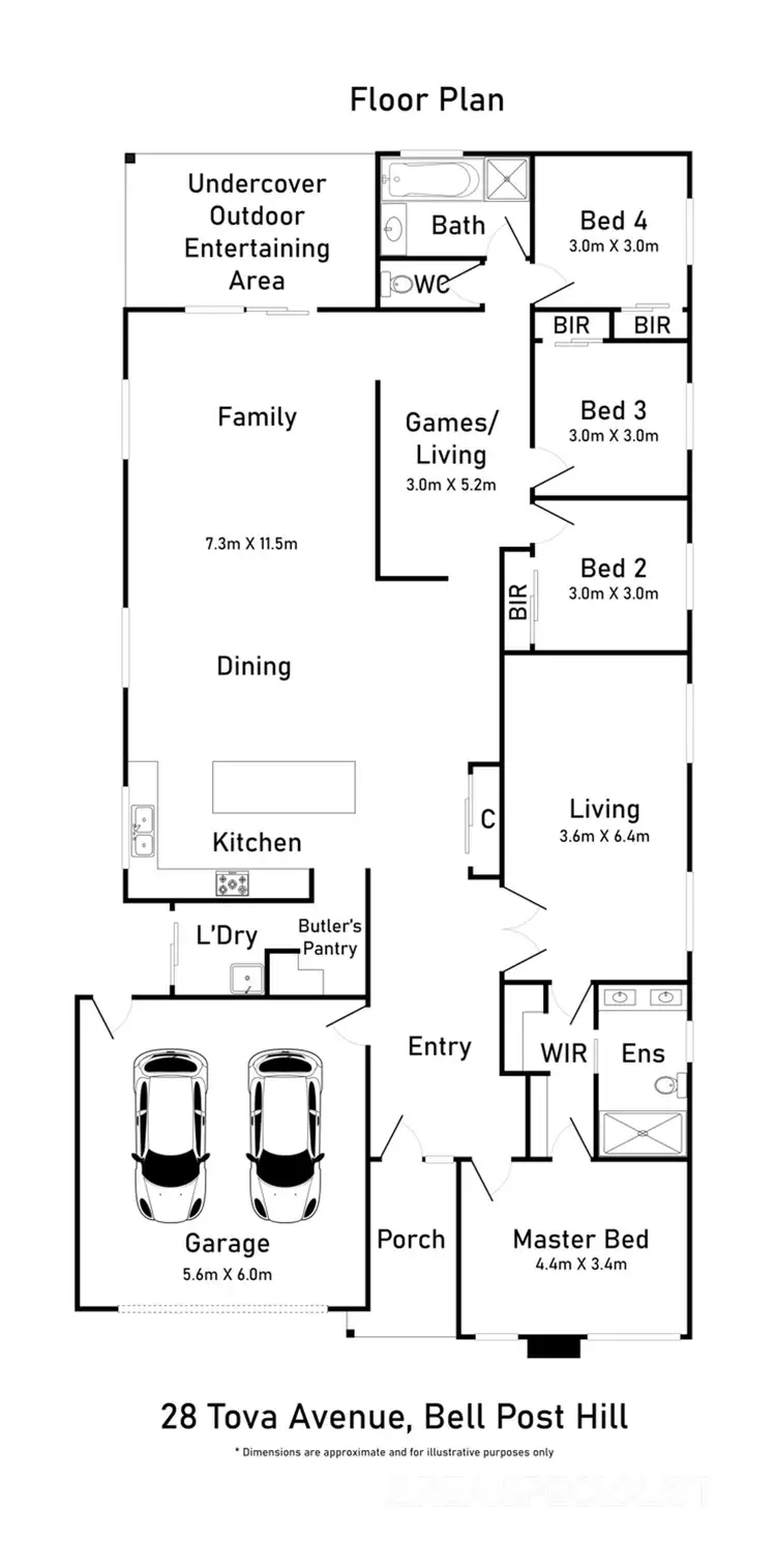 Floorplan of Homely house listing, 28 Tova Avenue, Bell Post Hill VIC 3215