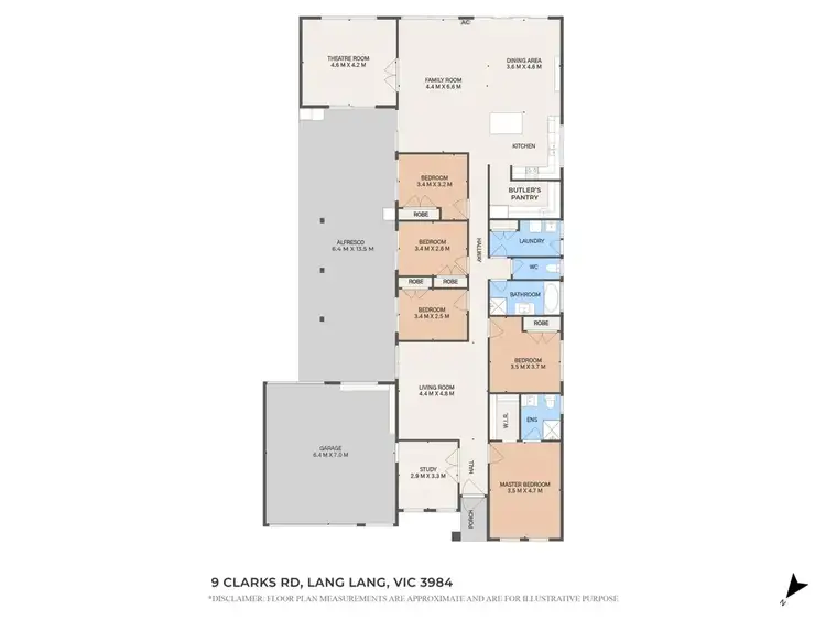 Floorplan of Homely house listing, 9 Clarks Road, Lang Lang VIC 3984