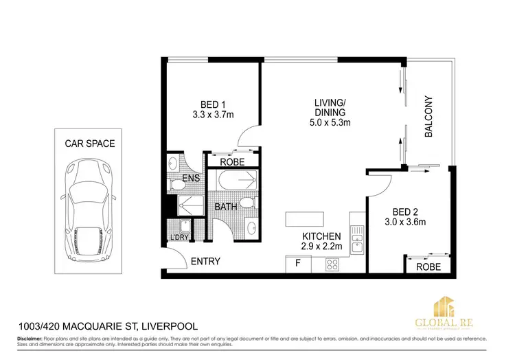 Floorplan of Homely apartment listing, 1003/420 Macquarie Street, Liverpool NSW 2170