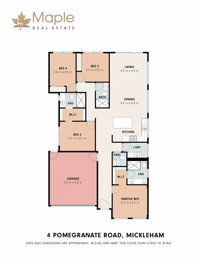 Floorplan of Homely house listing, 4 Pomegranate Road, Mickleham VIC 3064