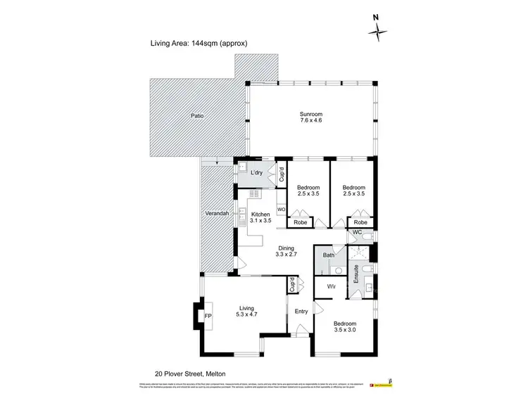 Floorplan of Homely house listing, 20 Plover Street, Melton VIC 3337