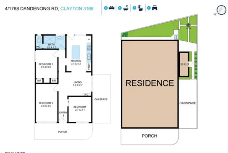 Floorplan of Homely unit listing, 4/1768 Dandenong Road, Clayton VIC 3168