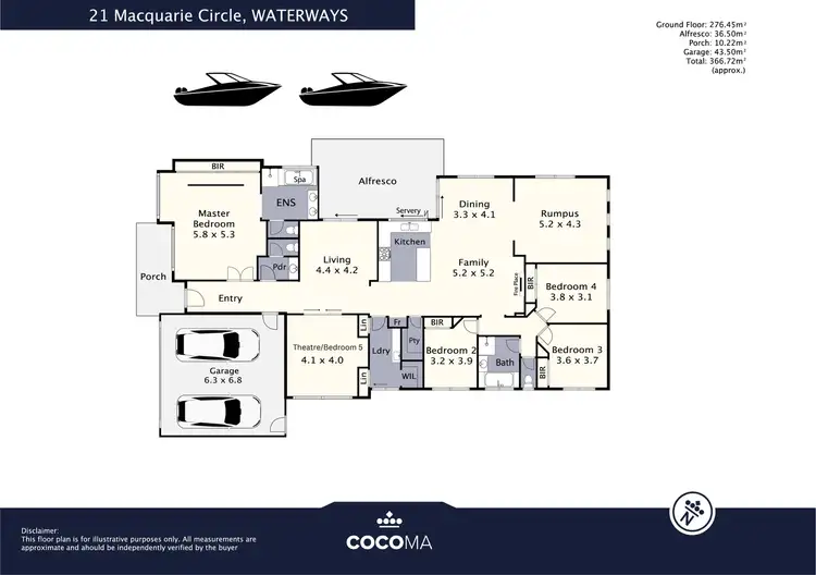 Floorplan of Homely house listing, 21 Macquarie Circle, Waterways VIC 3195