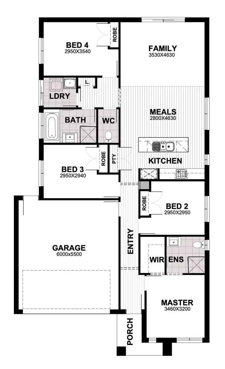 Floorplan of Homely house listing, 6 Bobbin Street, Fraser Rise VIC 3336