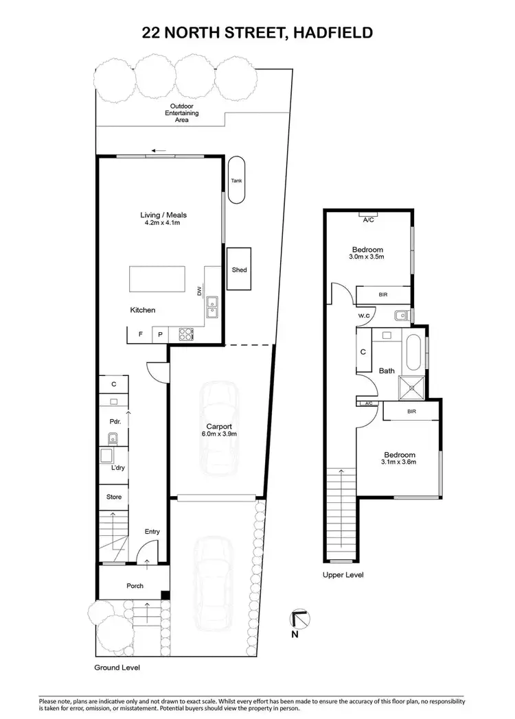 Floorplan of Homely townhouse listing, 22 North Street, Hadfield VIC 3046