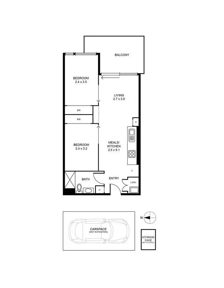 Floorplan of Homely apartment listing, 215/64 Keilor Road, Essendon North VIC 3041