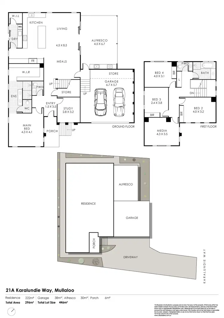 Floorplan of Homely house listing, 21A KARALUNDIE WAY, Mullaloo WA 6027