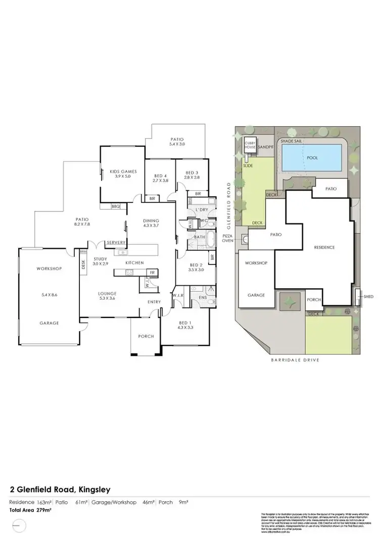 Floorplan of Homely house listing, 2 Glenfield Road, Kingsley WA 6026