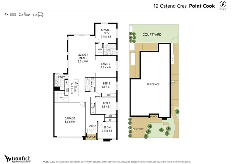 Floorplan of Homely house listing, 12 Ostend Crescent, Point Cook VIC 3030