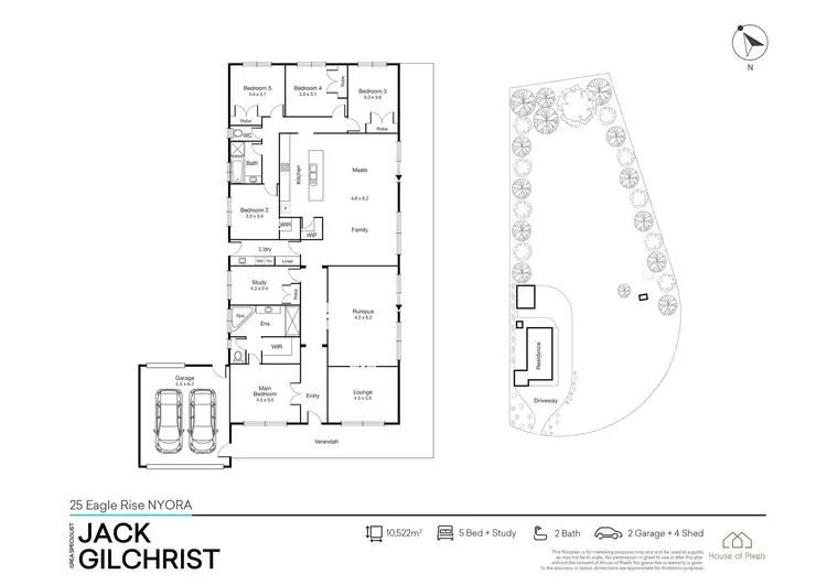 Floorplan of Homely rural property listing, 25 Eagle Rise, Nyora VIC 3987