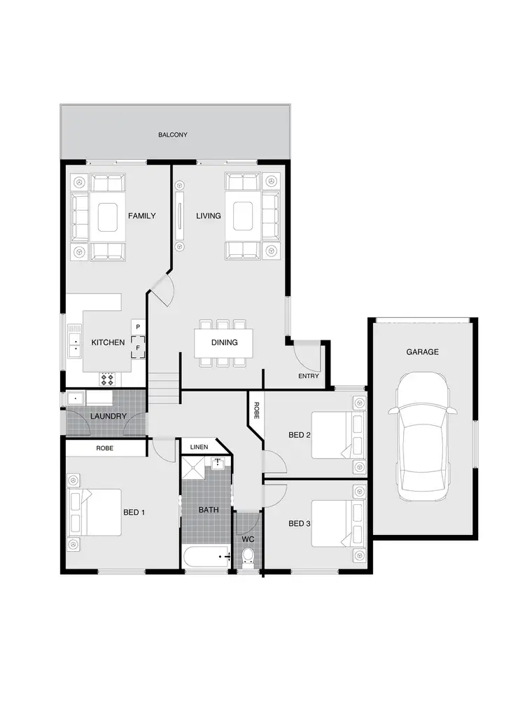 Floorplan of Homely townhouse listing, 1/17 Derrington Crescent, Bonython ACT 2905