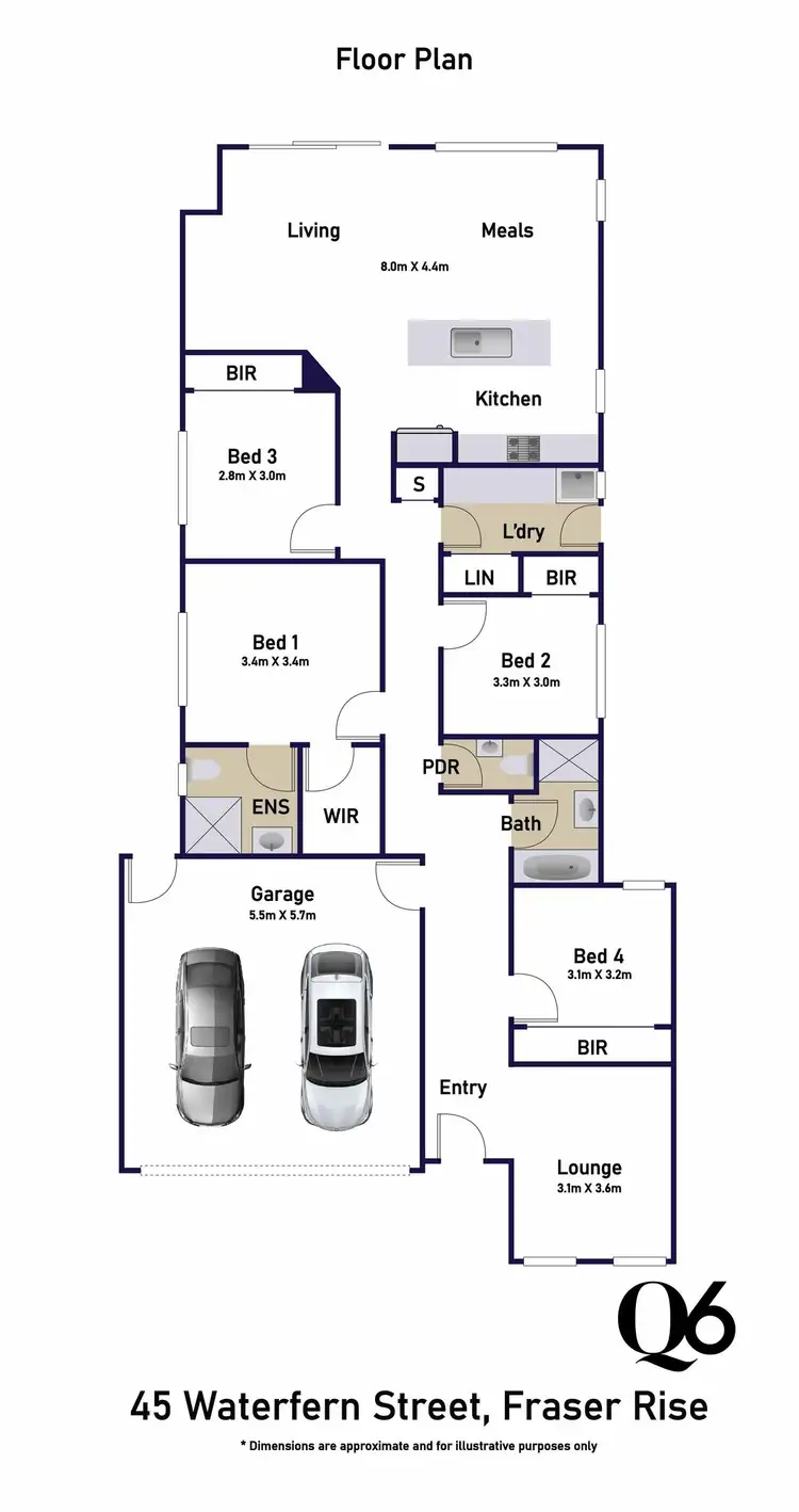 Floorplan of Homely house listing, 45 Waterfern Street, Fraser Rise VIC 3336