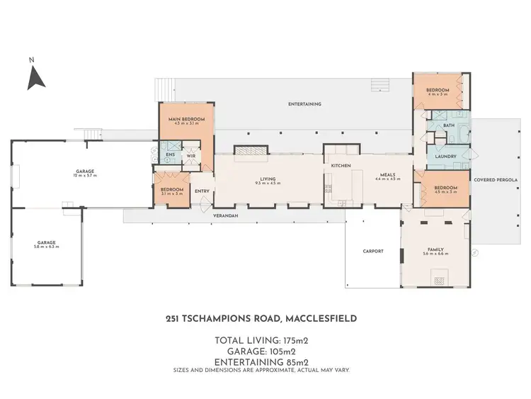 Floorplan of Homely house listing, 251 Tschampions Road, Macclesfield VIC 3782