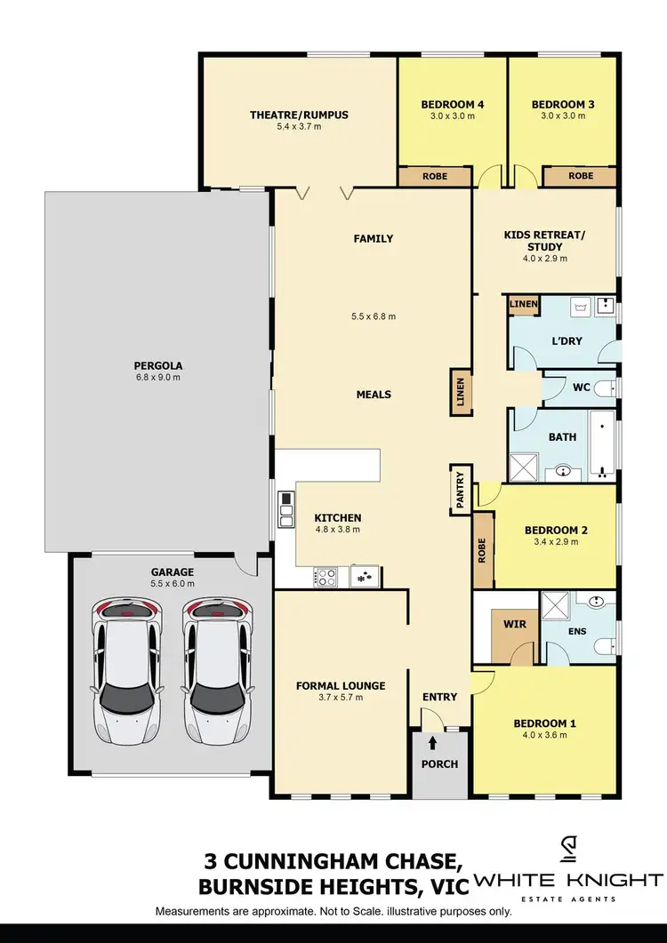 Floorplan of Homely house listing, 3 Cunningham Chase, Burnside Heights VIC 3023