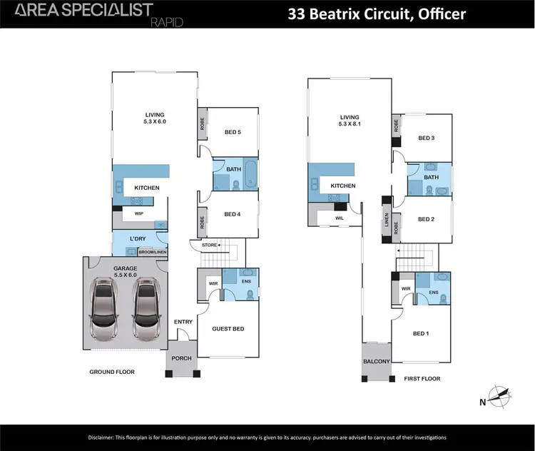 Floorplan of Homely house listing, 33 Beatrix Circuit, Officer VIC 3809