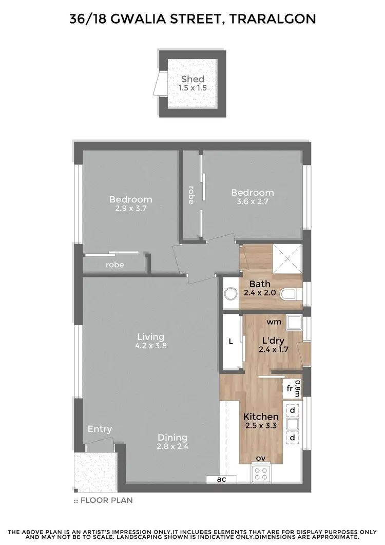 Floorplan of Homely unit listing, 36/18 Gwalia Street, Traralgon VIC 3844