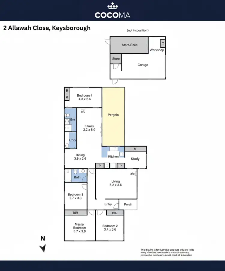 Floorplan of Homely house listing, 2 Allawah Close, Keysborough VIC 3173