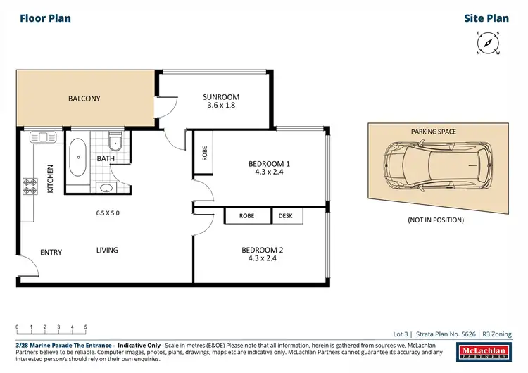 Floorplan of Homely unit listing, 3/28 Marine Parade, The Entrance NSW 2261