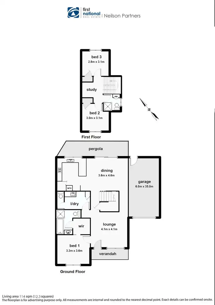 Floorplan of Homely townhouse listing, 3/51 Peel Street, Berwick VIC 3806