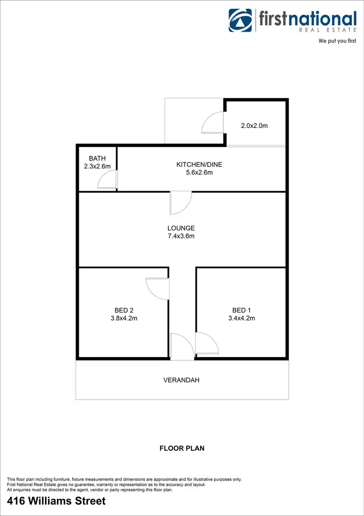Floorplan of Homely house listing, 416 Williams Street, Broken Hill NSW 2880