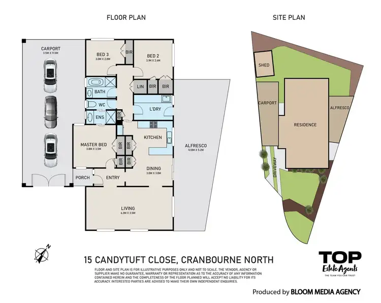 Floorplan of Homely house listing, 15 Candytuft Close, Cranbourne North VIC 3977