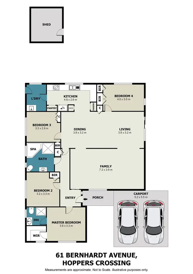 Floorplan of Homely house listing, 61 Bernhardt Avenue, Hoppers Crossing VIC 3029