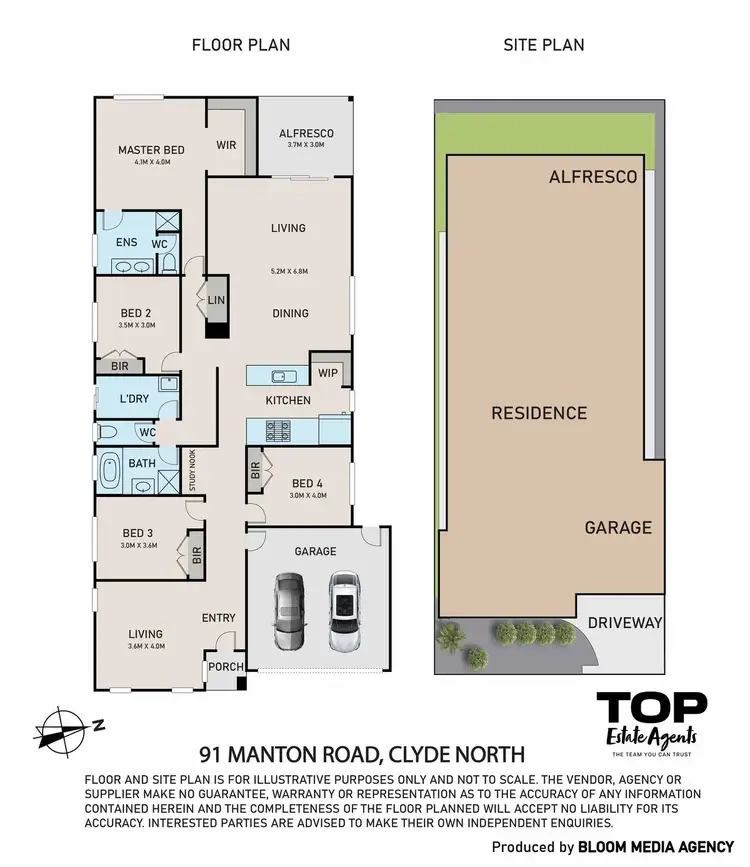 Floorplan of Homely house listing, 91 Manton Road, Clyde North VIC 3978
