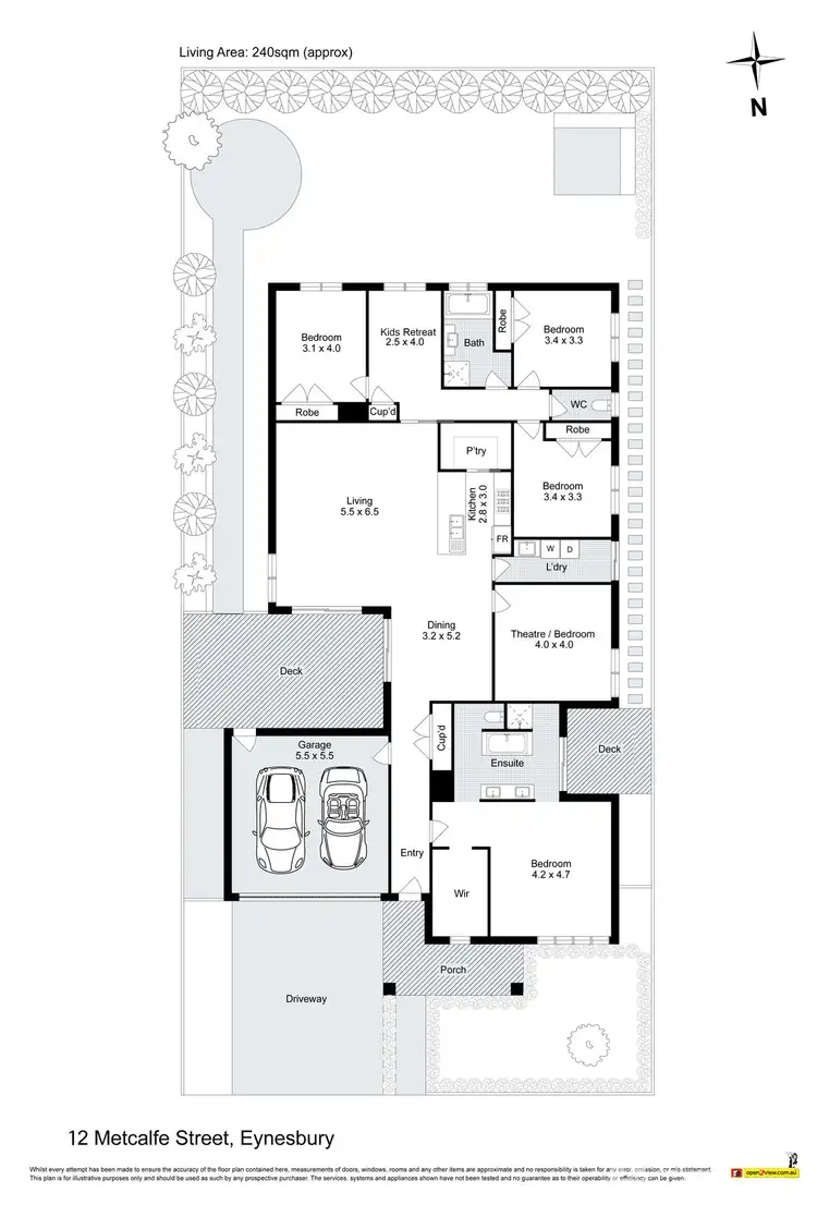 Floorplan of Homely house listing, 12 Metcalfe Street, Eynesbury VIC 3338